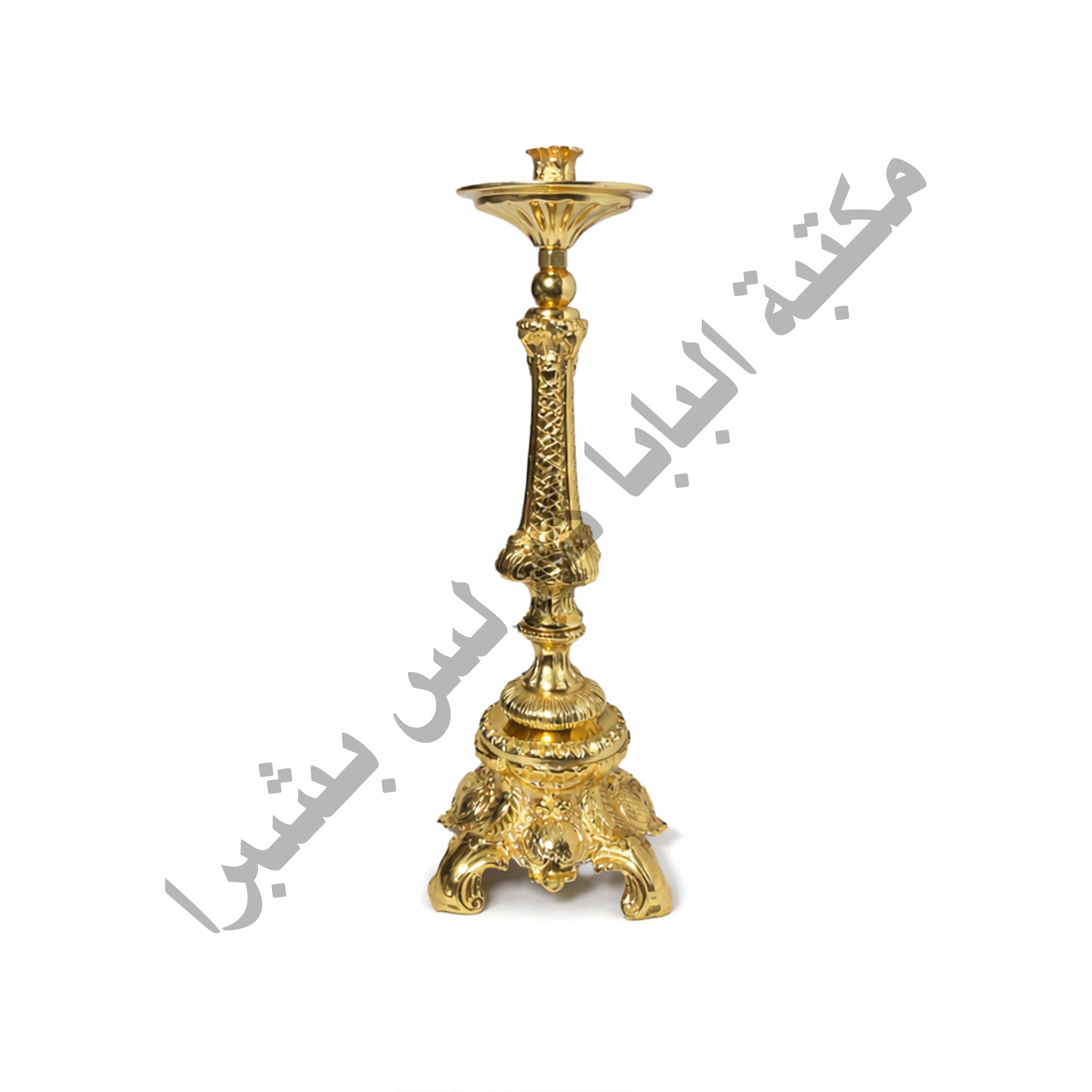 زوج شمعدان نحاس ذهبي شكل الخروف