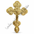 Two-layered brass cross pendant
