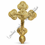 Two-layered brass cross pendant