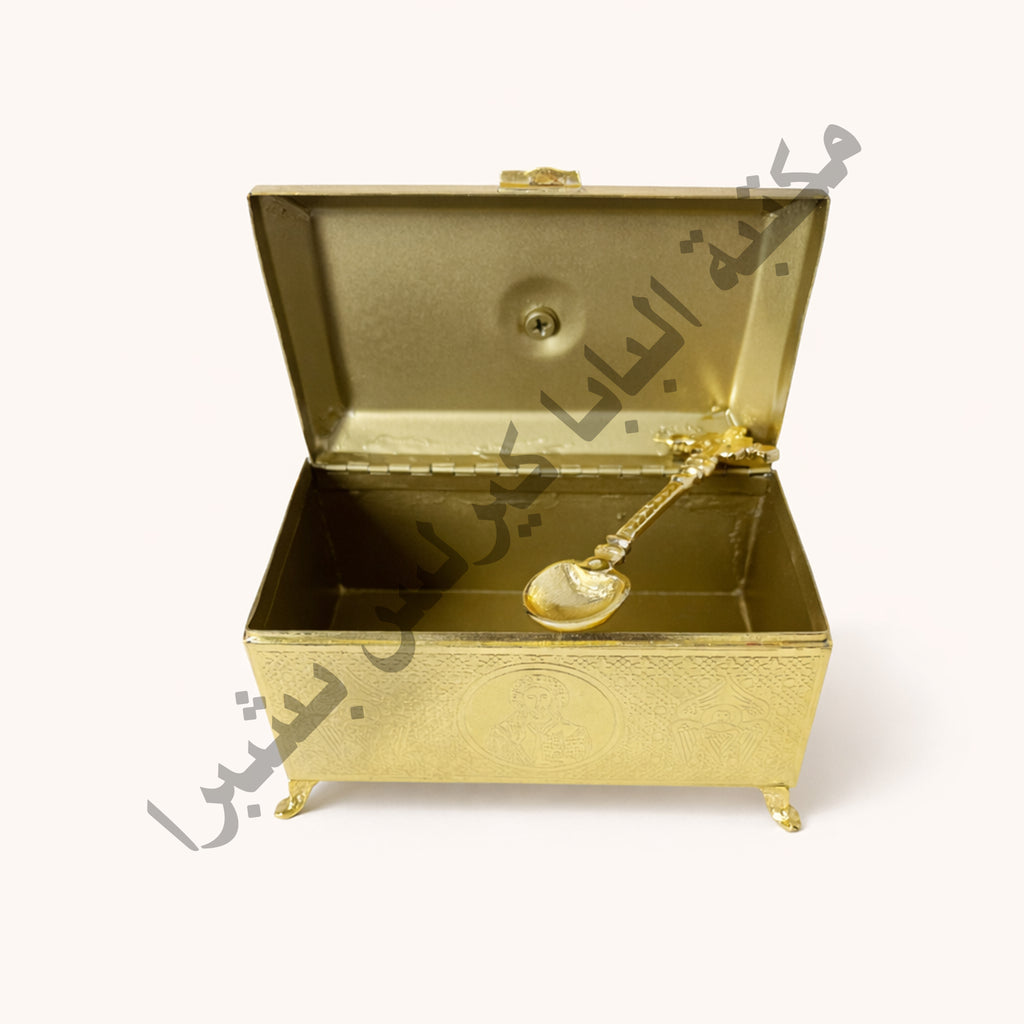 Copper incense box, plain rectangular shape