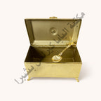 Copper incense box, plain rectangular shape