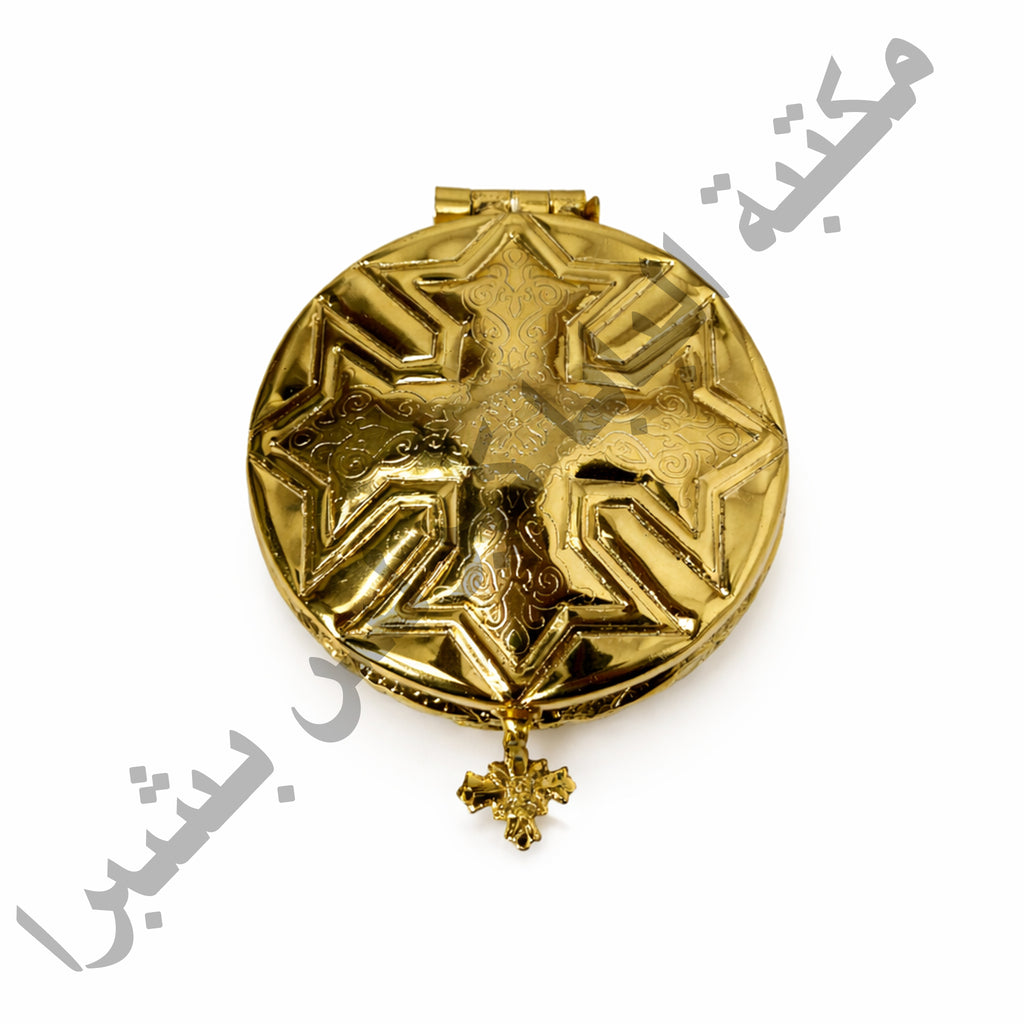 Copper round incense box