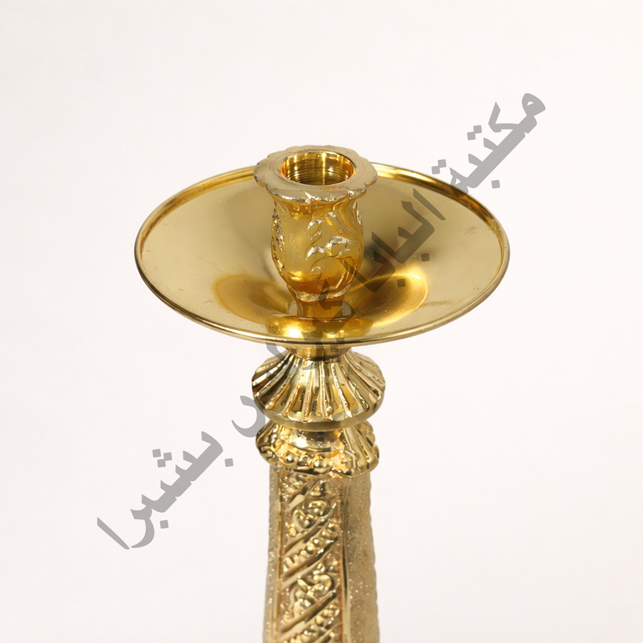 زوج شمعدان برج إيفل نحاس ذهبي ثقيل