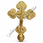 Two-layered brass cross pendant