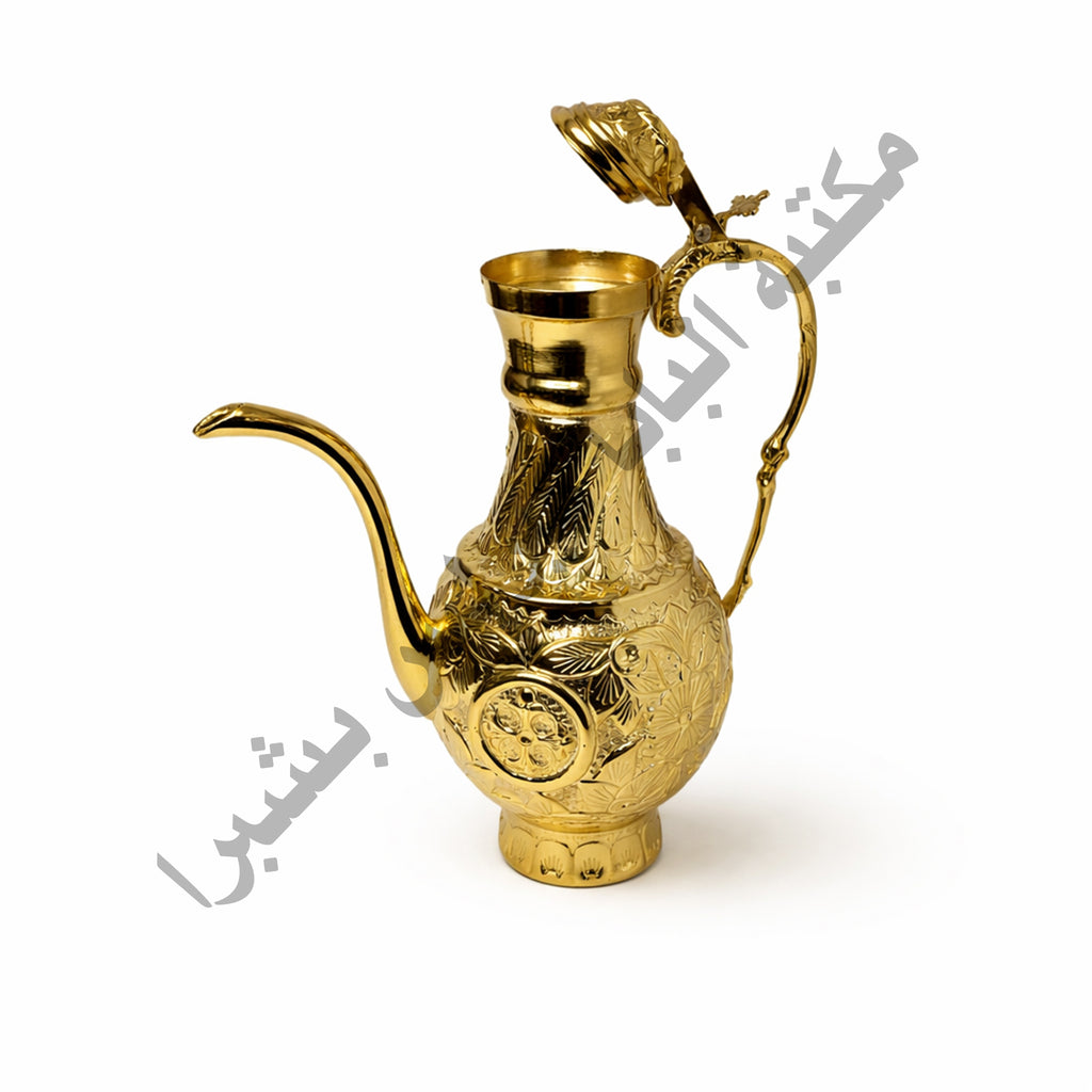 Golden brass pitcher