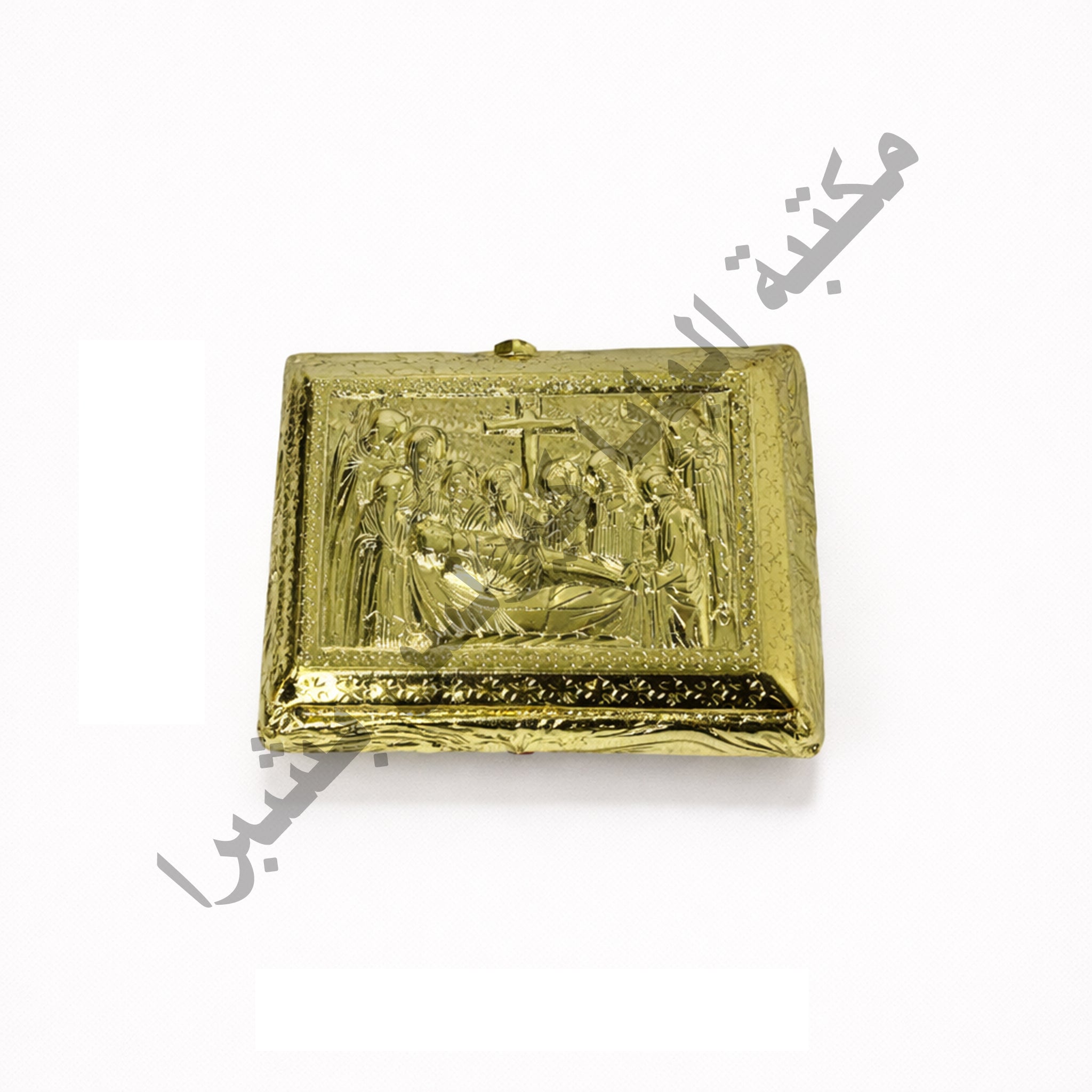Large rectangular brass incense box