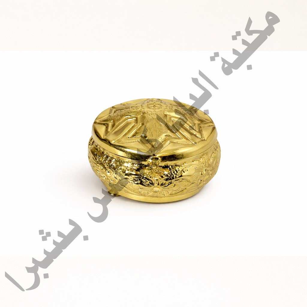 Copper round incense box