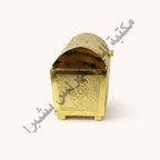 Copper incense box in the shape of a treasure chest