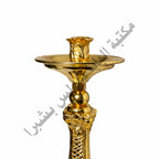 زوج شمعدان نحاس ذهبي شكل الخروف