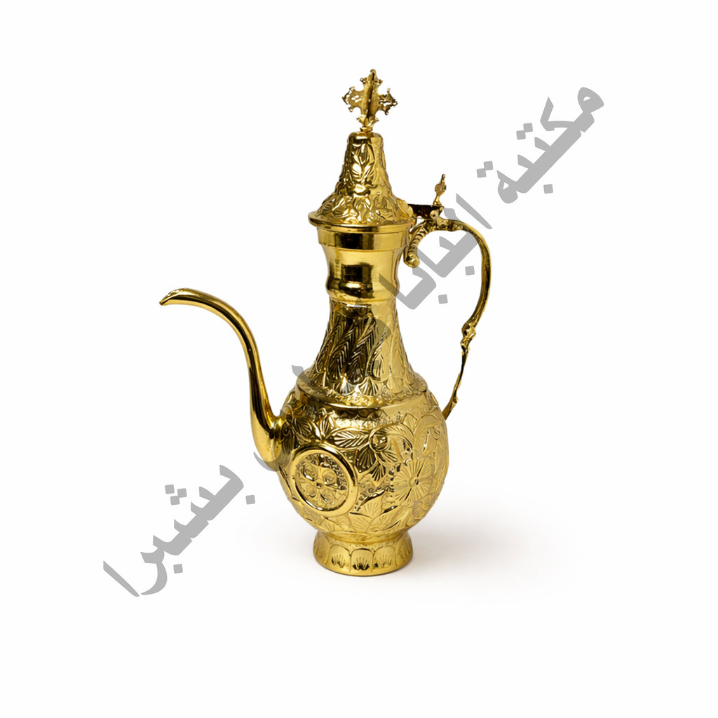 Golden brass pitcher