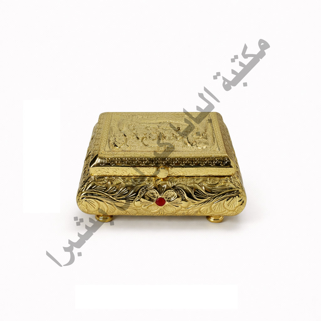 Large rectangular brass incense box