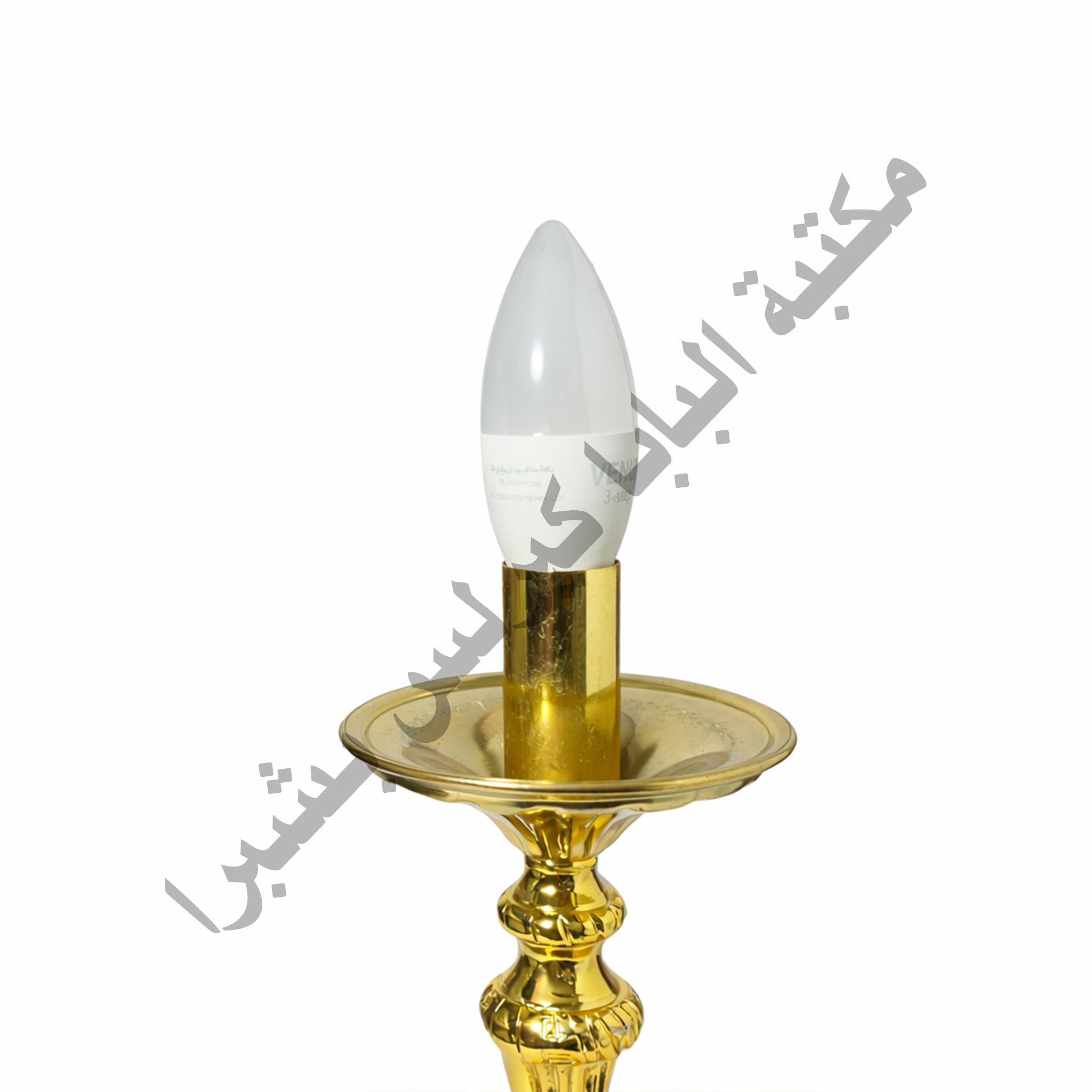 زوج شمعدان نحاس ذهبي شكل الوردة صغير