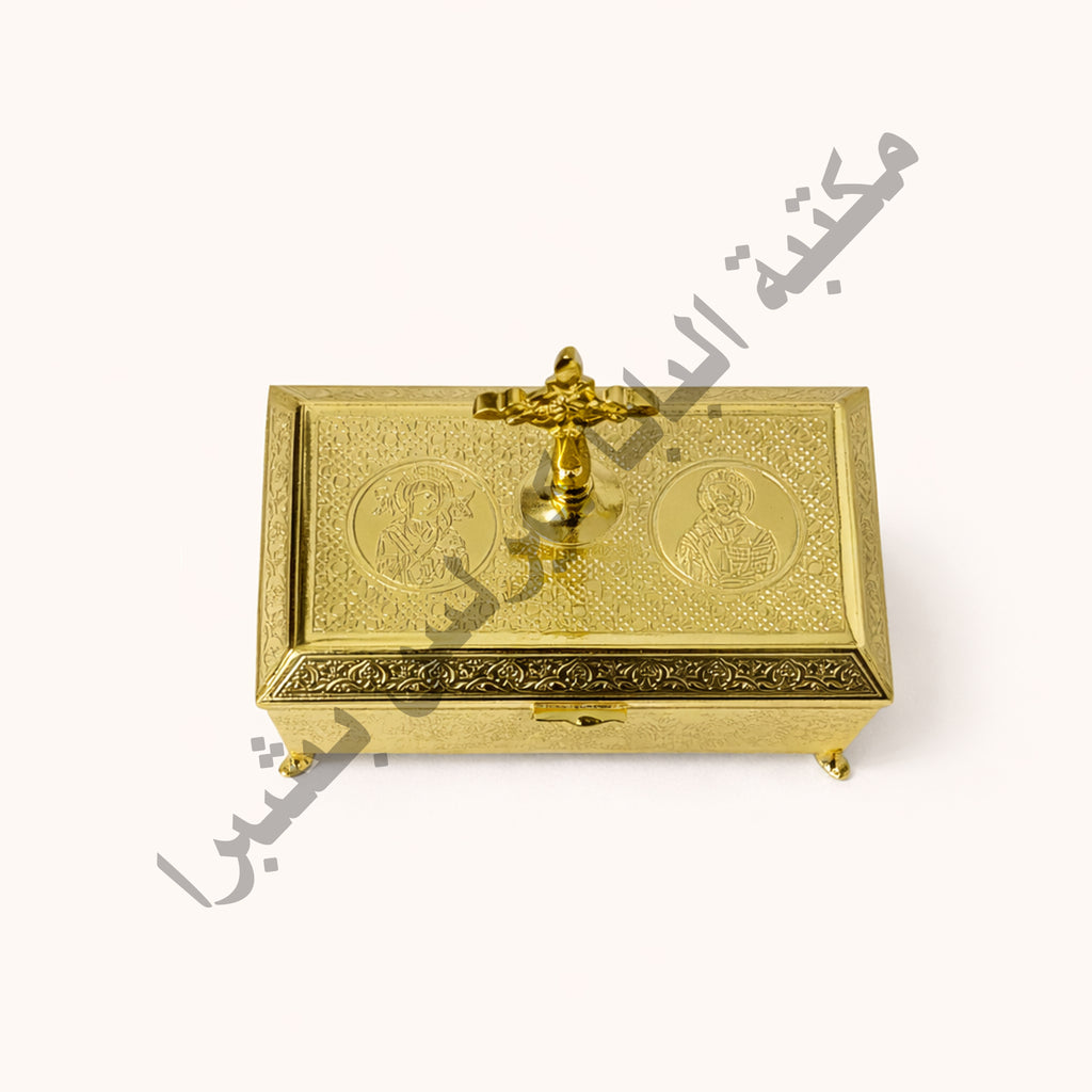 Copper incense box, plain rectangular shape