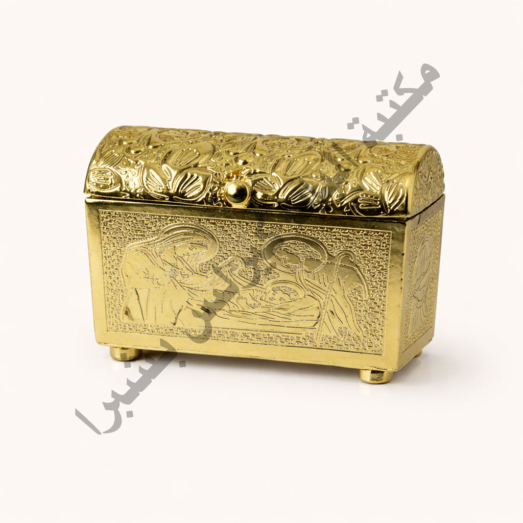 Copper incense box in the shape of a treasure chest