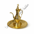 Golden brass pitcher