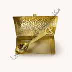 Copper incense box in the shape of a treasure chest