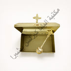 Copper incense box, plain rectangular shape
